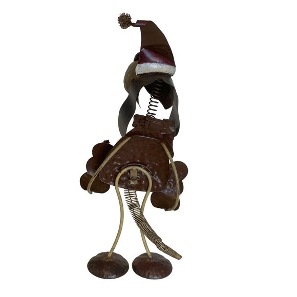 Metal Wobble Welcome Hound Dog Statue Figurine Sculpture Abstract Stands 20" - Picture 6 of 12